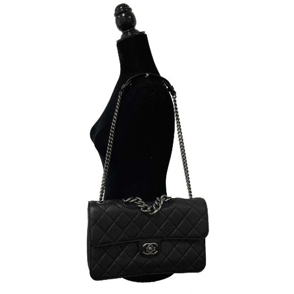 CHANEL - NEW Goatskin Large Perfect Edge Flap Bag Black - Picture 11 of 14